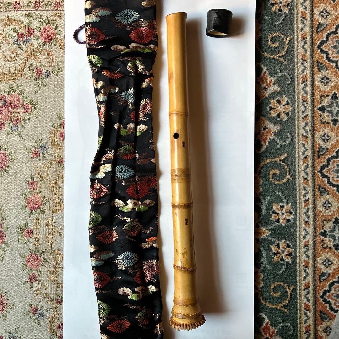 尺八 竹製 専用カバー付き　長さ約54、7cm