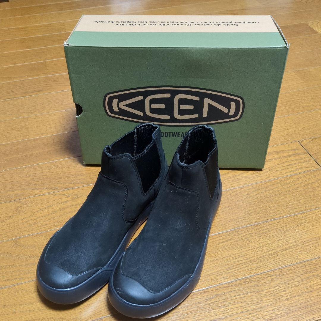 KEEN ブラック サイドゴアブーツ