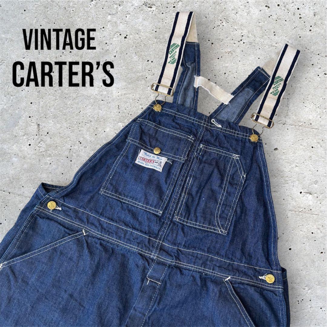 極美品　ビンテージ　CARTER’S 　ガチャポケ　耳付　デニム　オーバーオール