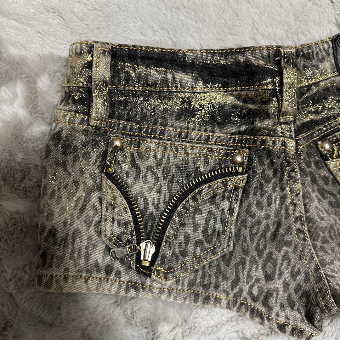 d.i.a. ダイア ショーパン 短パン ラメ ヒョウ柄 レア 平成ギャル