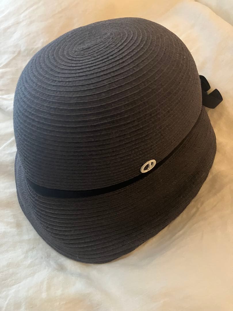 新品Chapeau d' O ダークグレー 麦わら帽子
