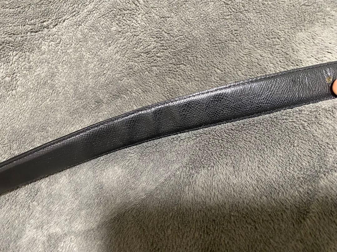 HERMES H型バックル ブラックレザーベルト