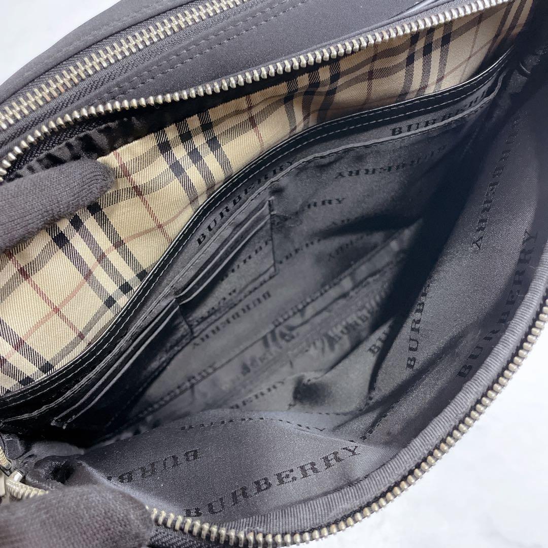 美品✨BURBERRY ショルダーバッグ 二層 ナイロン レザー ノバチェック