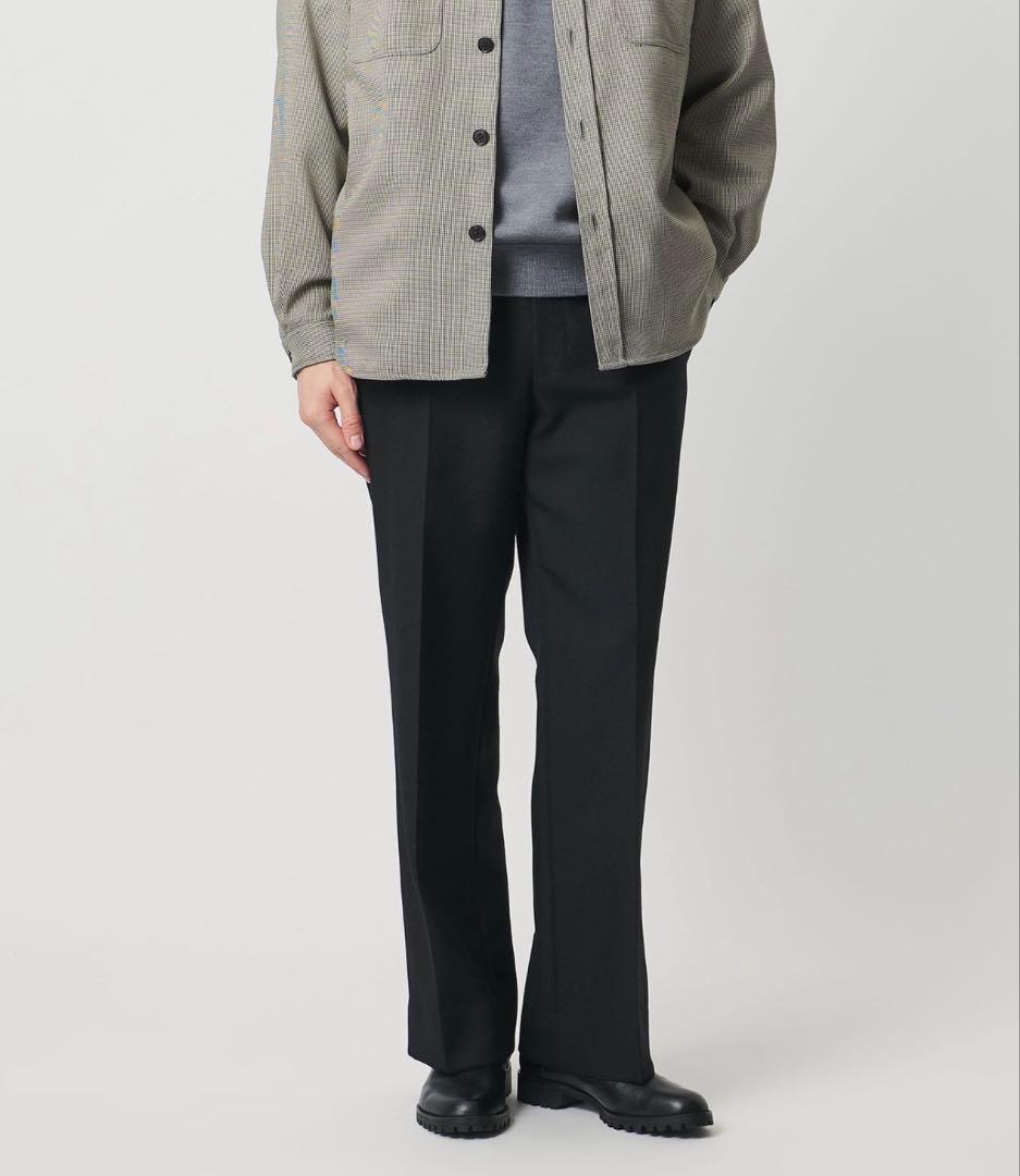 ユナイテッドアローズ セーラーサージ ワイドストレート スラックス ブラック　M