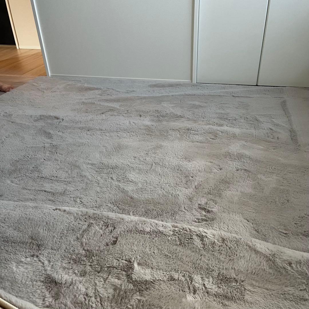 ニトリ ウサギラグ グレー 約200cm x 290cm