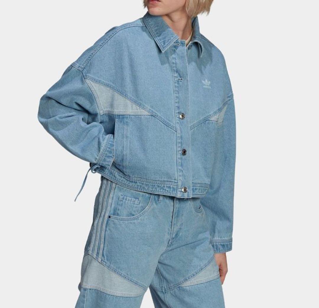 adidasデニムジャケットショート丈　adidasoriginals M