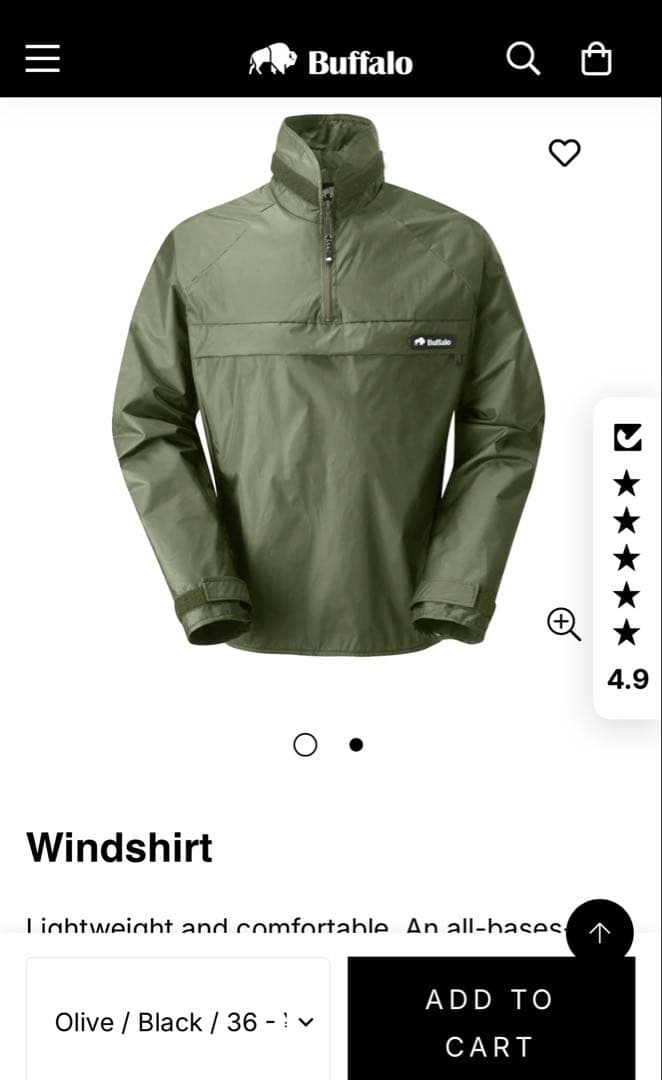 Buffalo Systems WINDSHIRT ナイロンジャケット 36