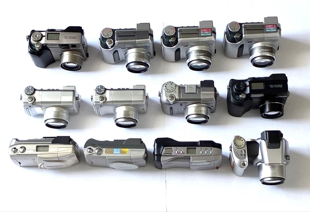 【OLYMPUS　CAMEDIAほか】 コンパクトデジカメ 12台まとめ売り