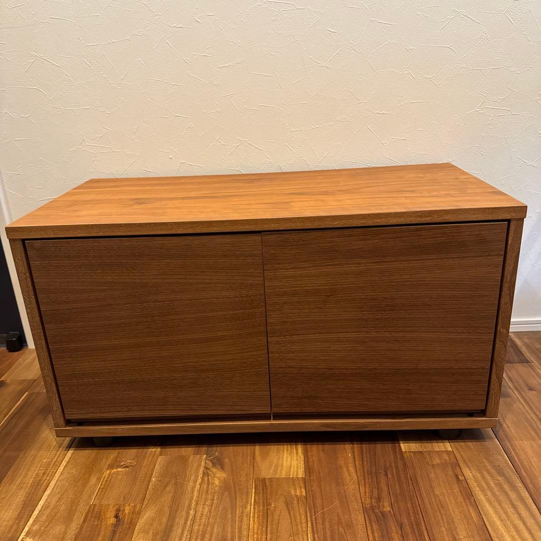 無印良品　スタッキングキャビネット　ウォールナット材