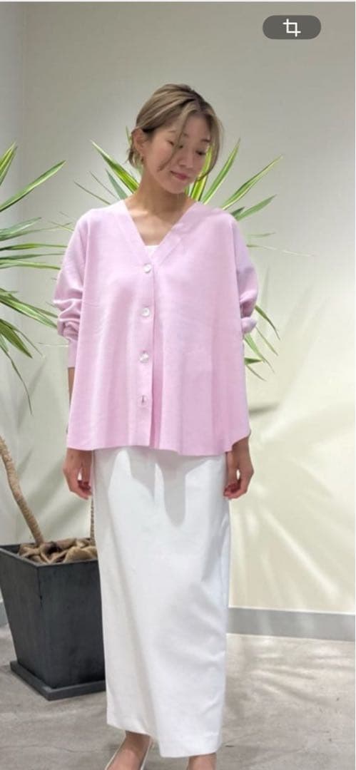 LE PHIL ルフィル　オーバーサイズラウンドヘムカーデ　ピンク　Ｆサイズ