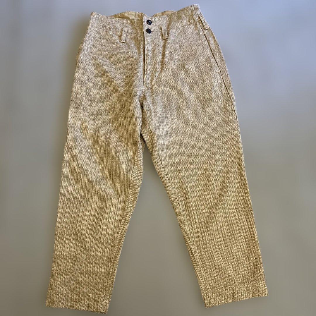 ぽわるんお値下げ45R コットンヘリンボーンの908ジョッパン　キャメル