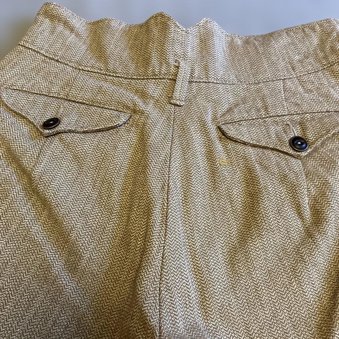 ぽわるんお値下げ45R コットンヘリンボーンの908ジョッパン　キャメル