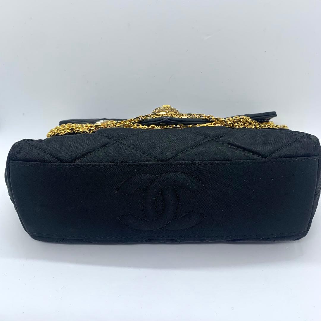 美品　CHANEL　ダイア　パーティーバッグ　ゴールド　チェーンショルダーバッグ