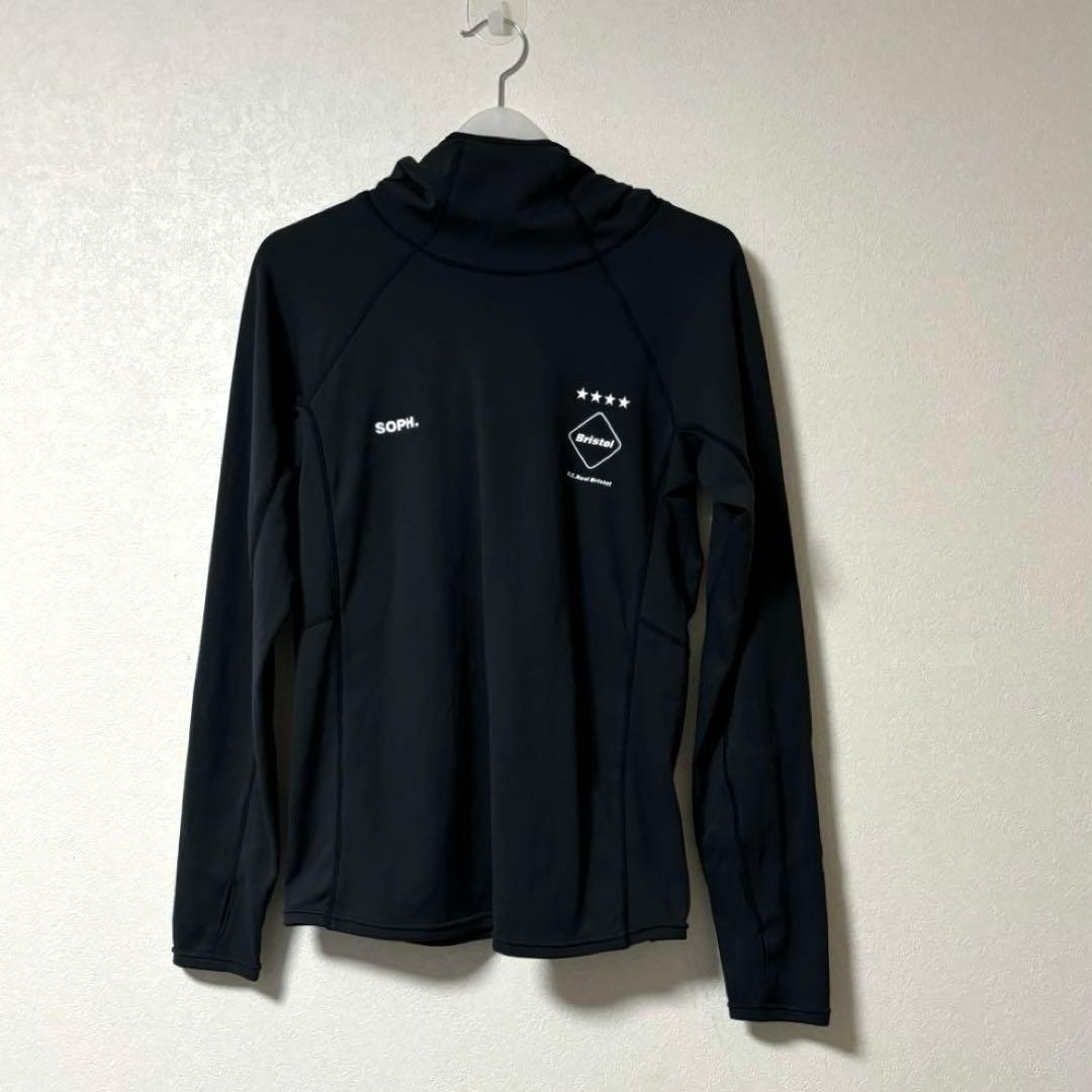 FCRB UNDER LAYER HOODY ブラック ロゴ　M