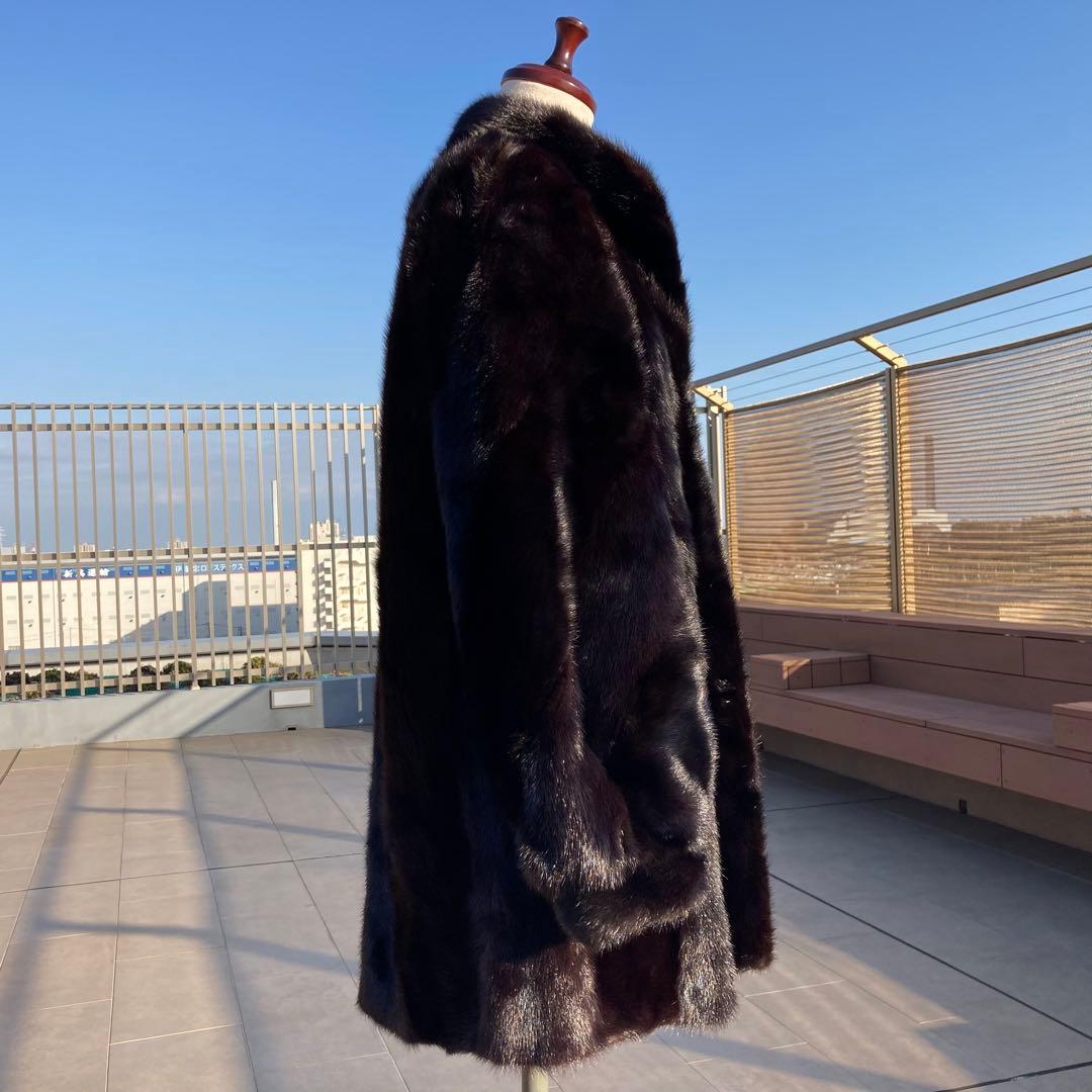 なめし◎✨美品✨サガミンク ミンクファー 毛皮 デミバフミンク 総丈83　11号
