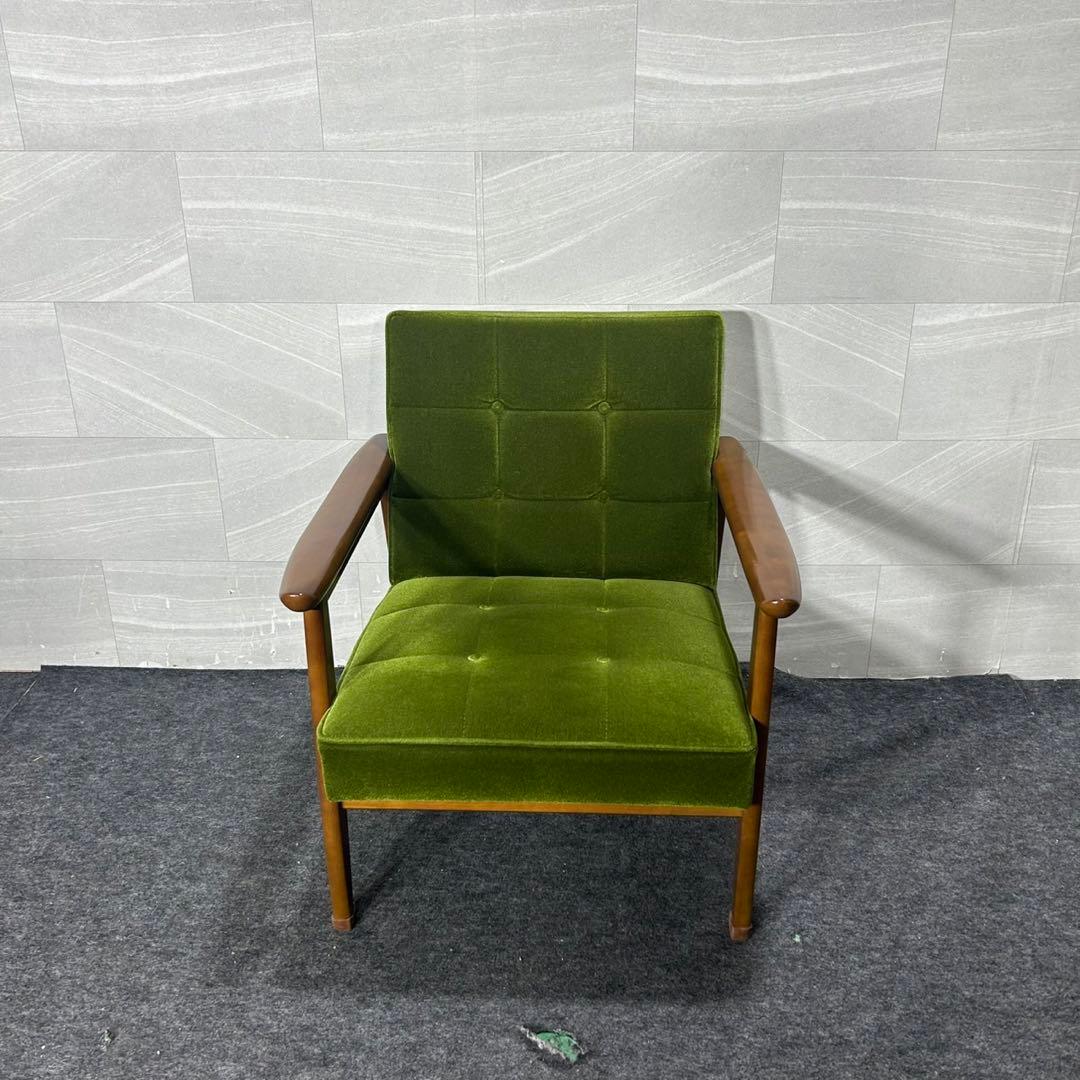カリモク60 Kチェア 一人掛け モケットグリーン おしゃれ 家具 d3814