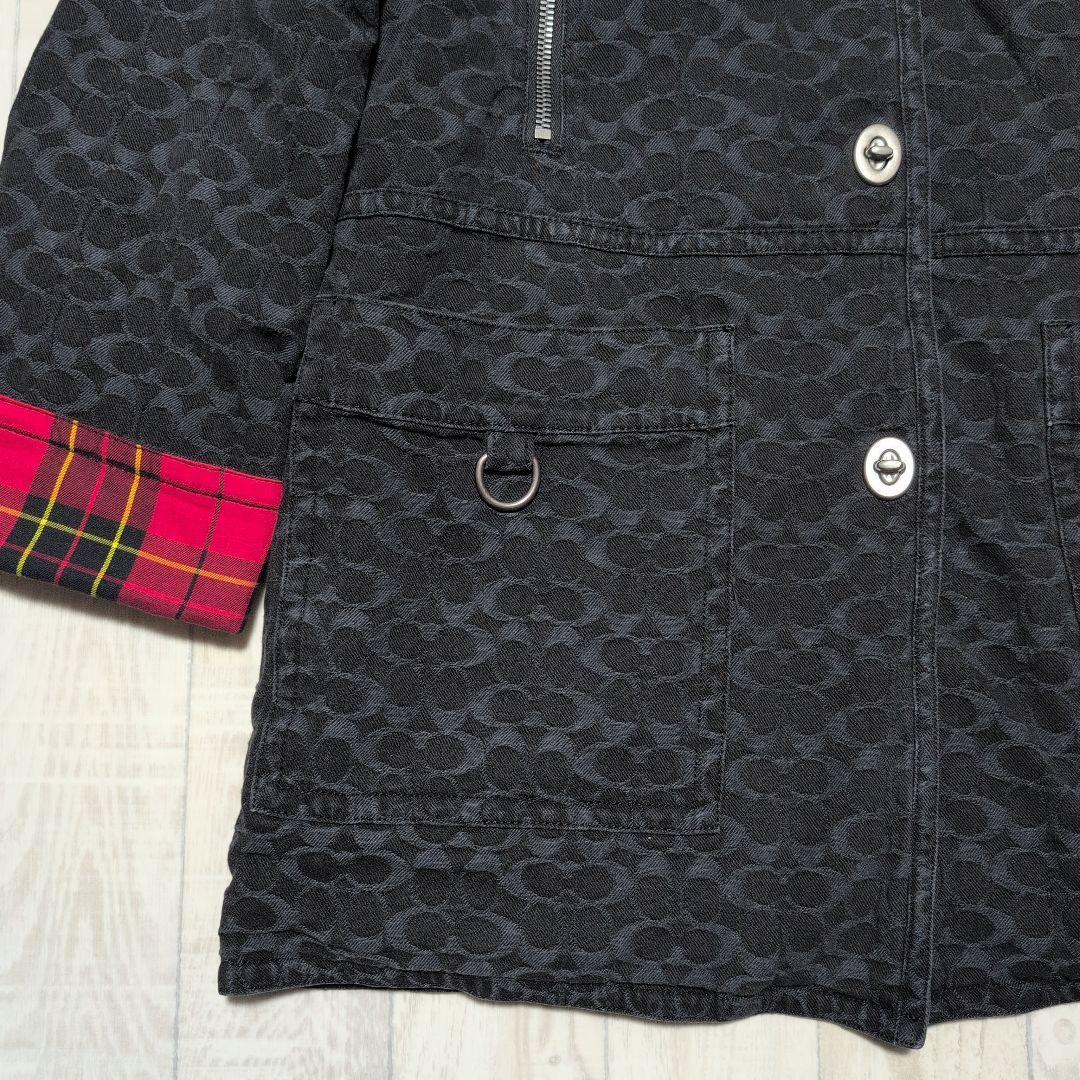 COACH コーチ シグネチャー ジャカード デニム レディース XS