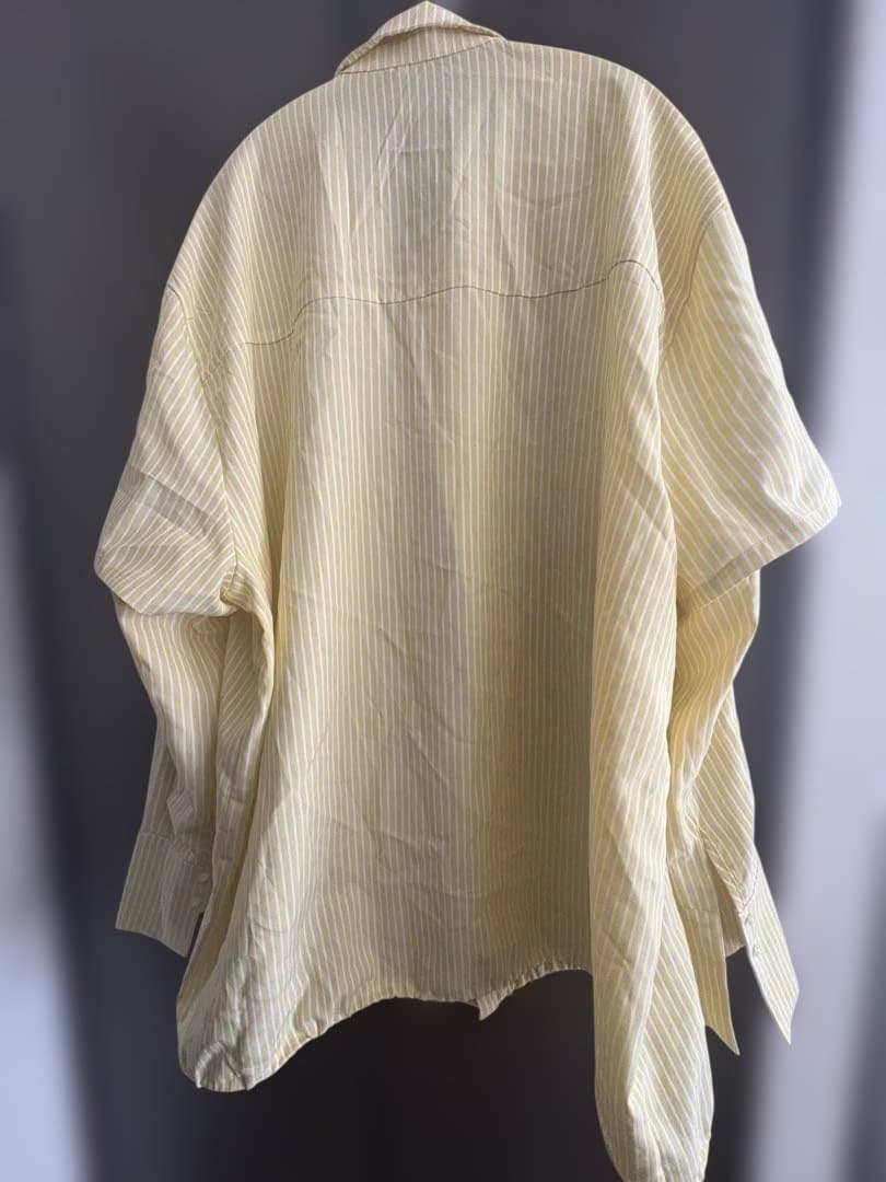 so.C.hu ソクチュウ 2WAYギャザーポケットビッグストライプシャツ