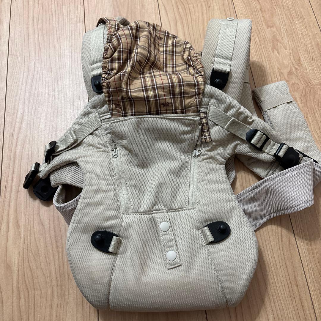 ゆうさん専用ベージュ メッシュ 抱っこひも チェック柄