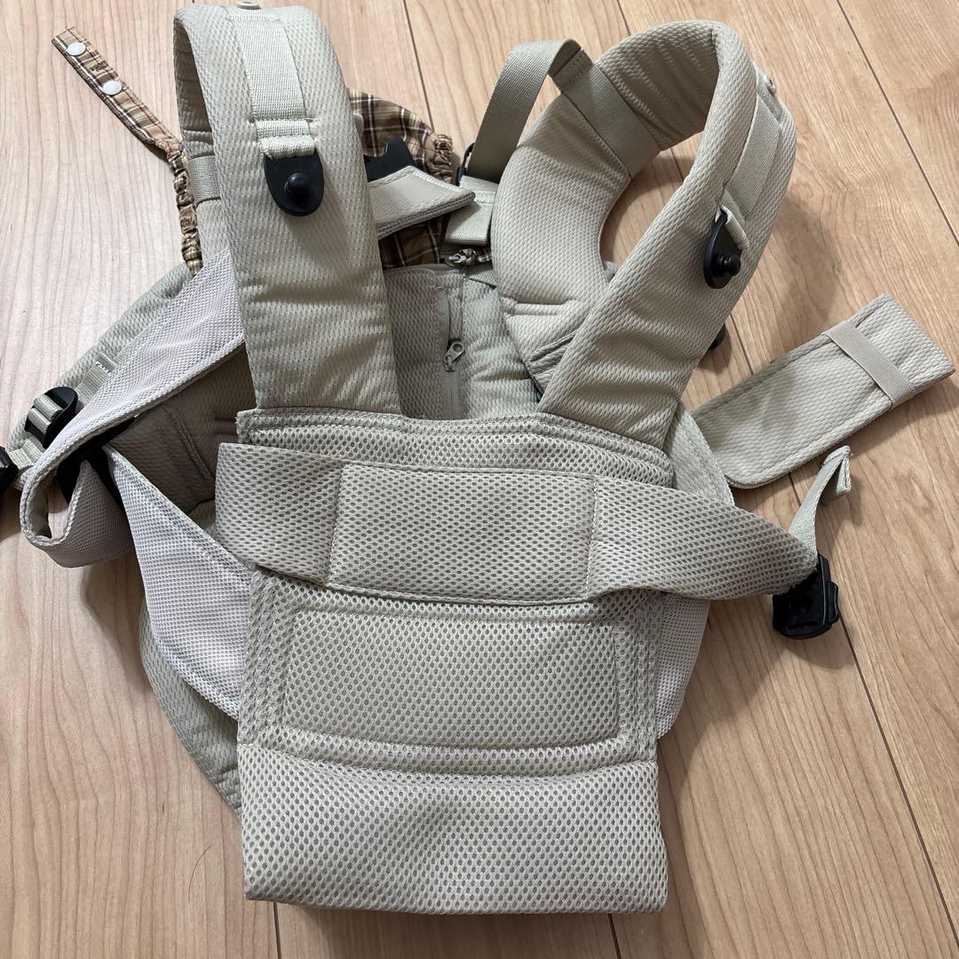 ゆうさん専用ベージュ メッシュ 抱っこひも チェック柄