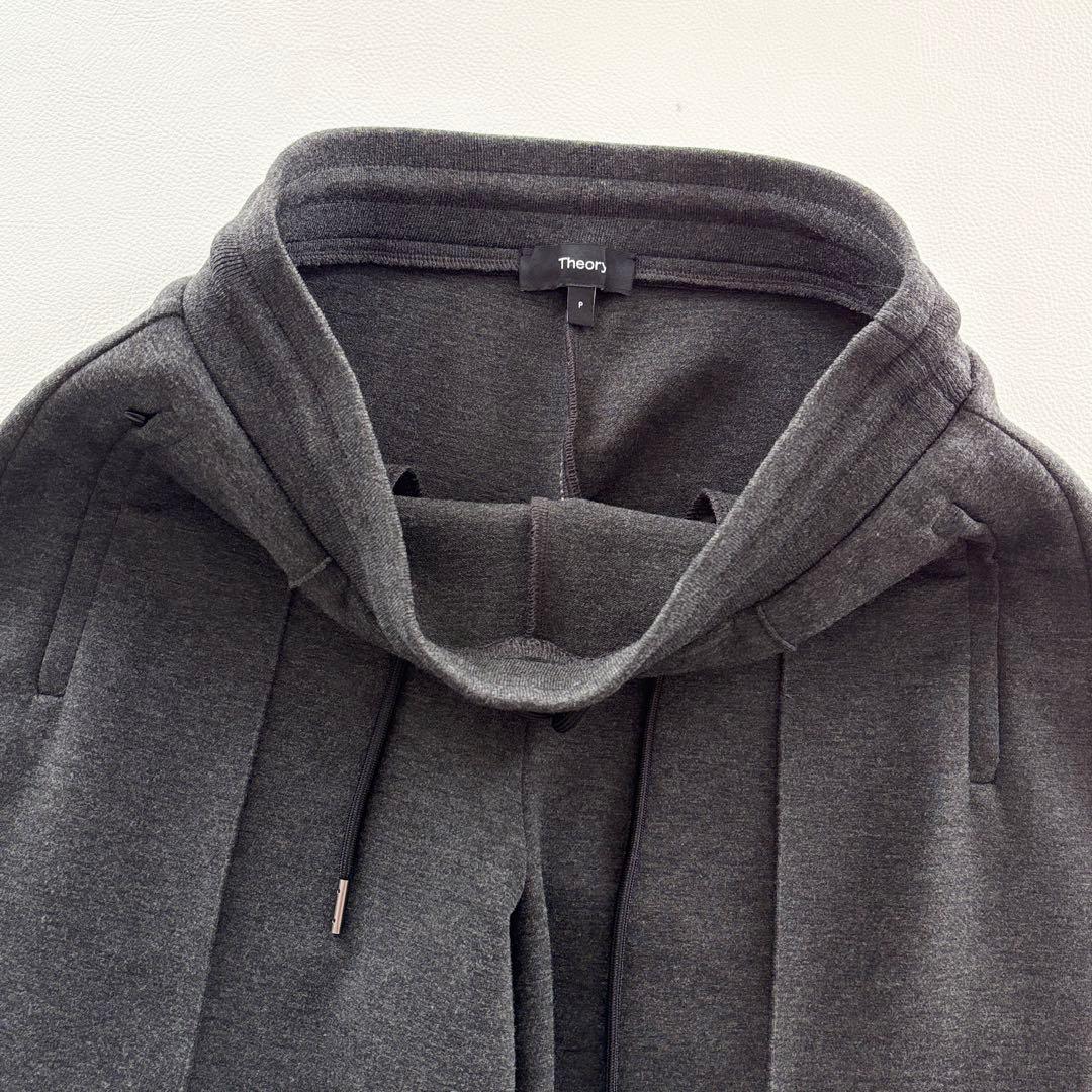 02352 セオリー　ダブルニット イージー トラックパンツ　グレー　P