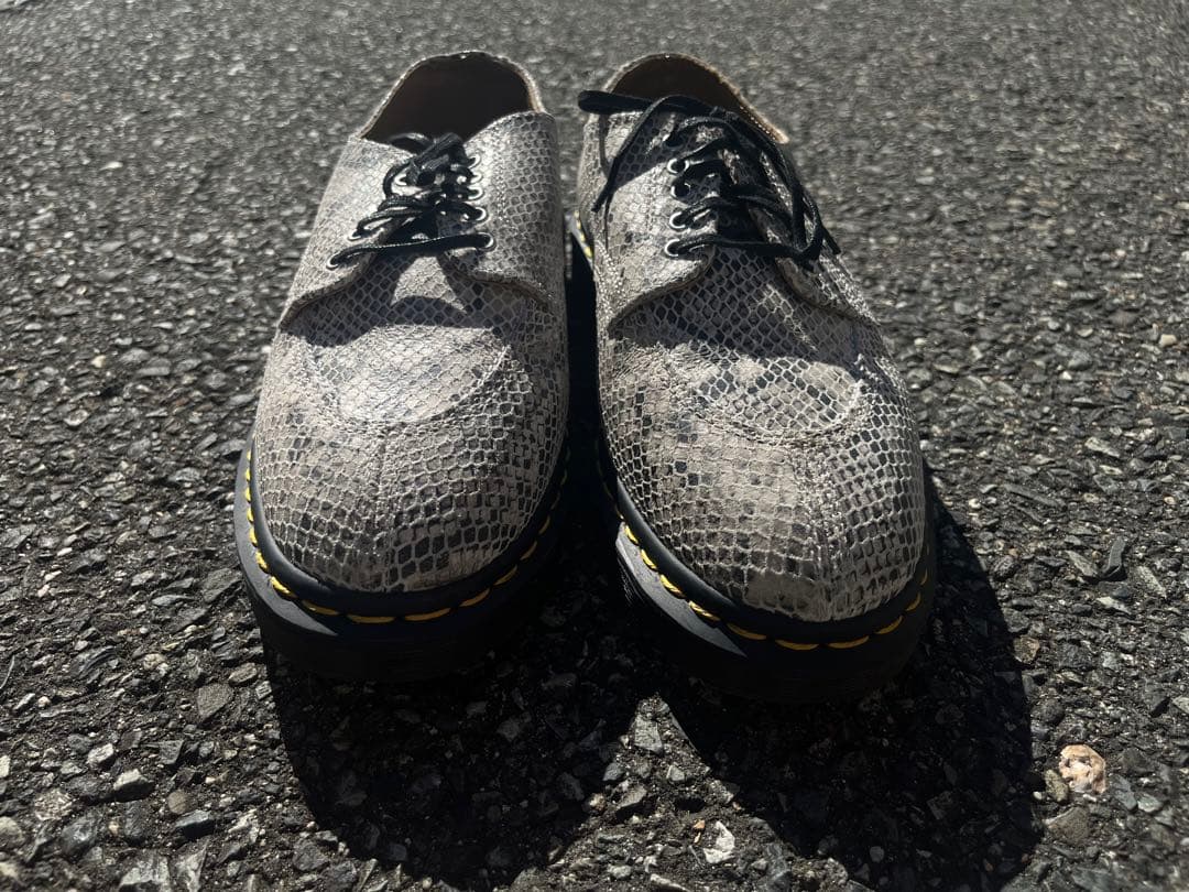 ク*ฅ様 Dr.Martens パイソン柄レザーシューズ