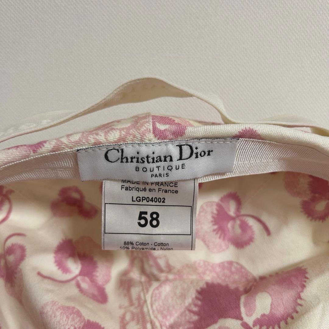Christian Dior ハンチング帽子 58 トロッターピンク
