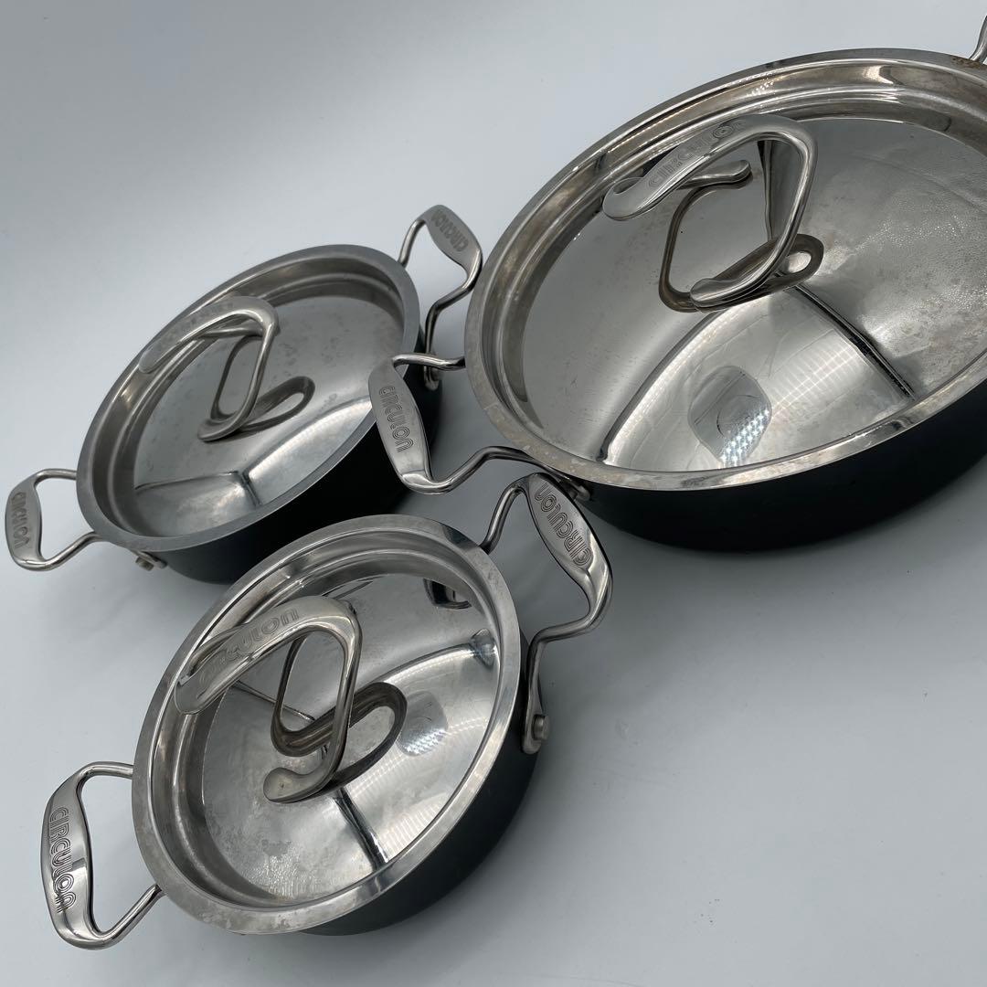 マイヤー　サーキュロン浅両手鍋　17cm 20cm 24cm 3点セット　②