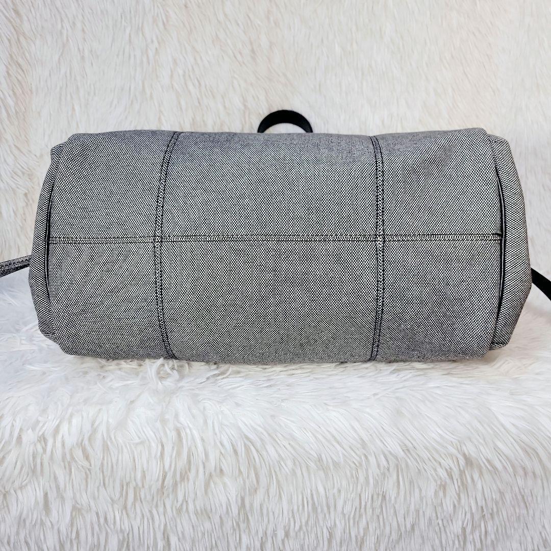 希少✨バーバリー ボストン ハンドバッグ　キャンバス レザー　ロゴプレート