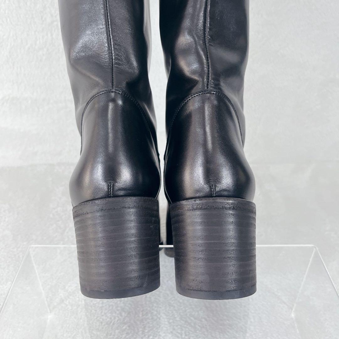 極美品✨SARTORE サルトル 本革 ロングブーツ シンプル 黒 37