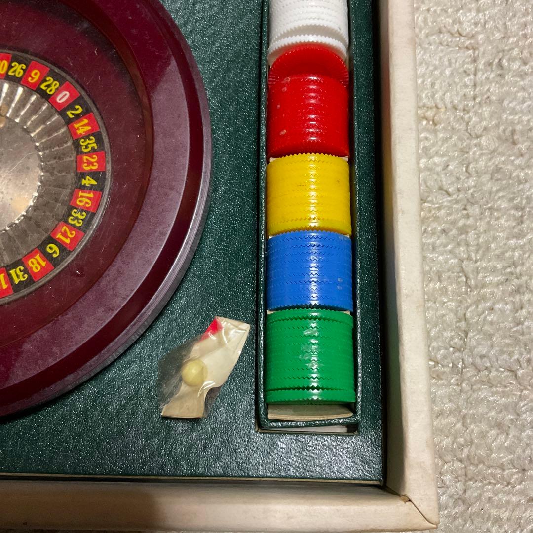ルーレットゲーム　玩具のはなやま製。昭和レトロ。【箱破れ有り、予備玉付き】