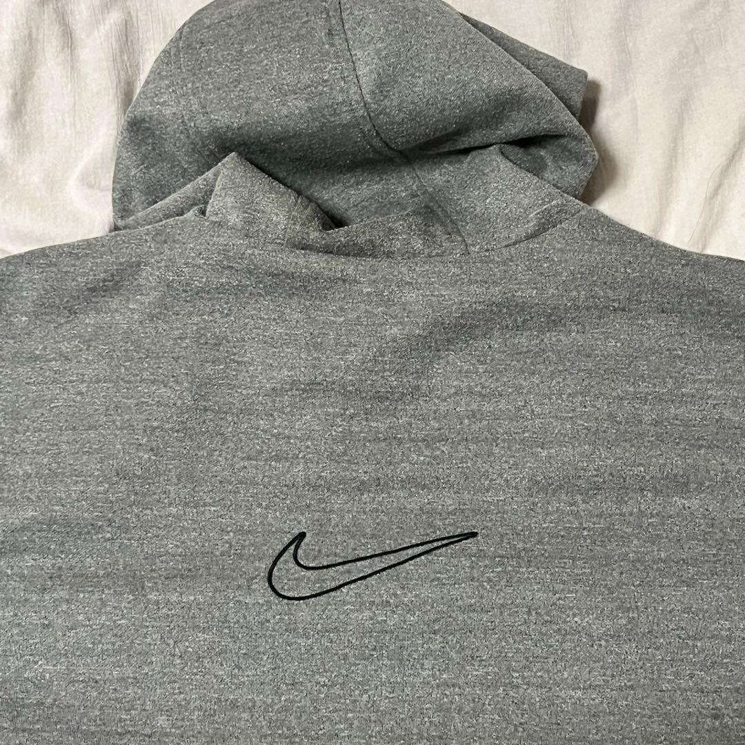 【激レア】90s NIKEリバーシブル パーカー L 刺繍ロゴ B系 スケーター