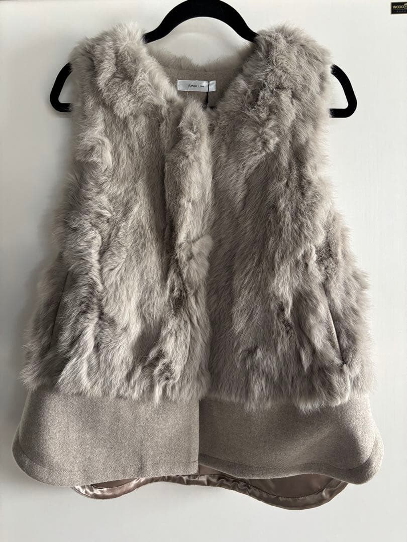 新品！ Eimee Law ファーメルトンベストジレ ラビットファーベスト