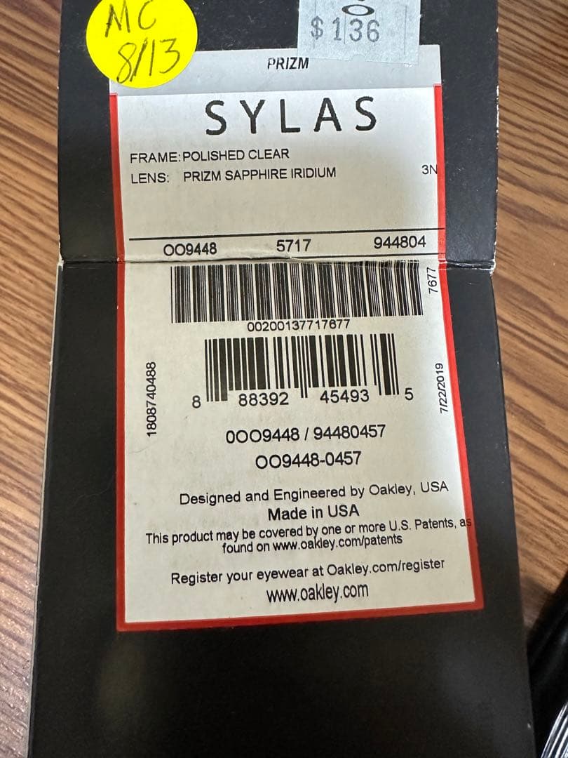 小物 Oakley Sylas Prizm Sapphire Iridium