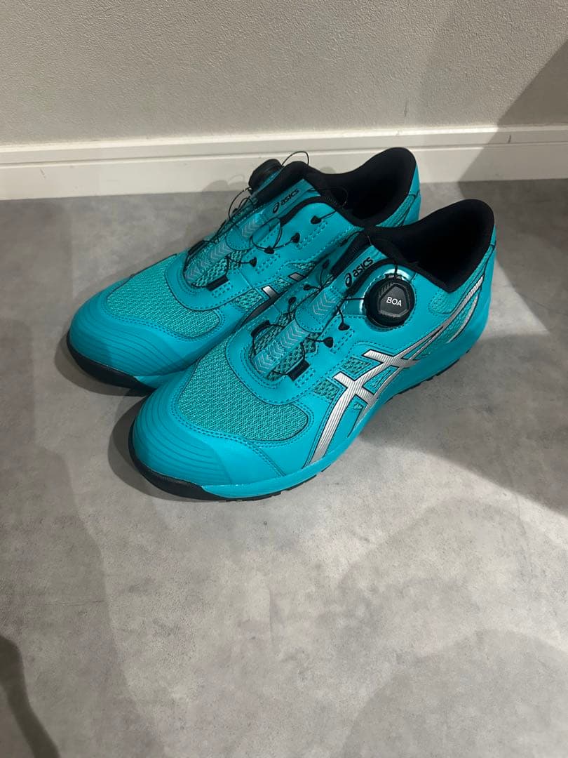 【希少】限定色　ASICS ボアシステム 安全靴 ターコイズ　　　27.5