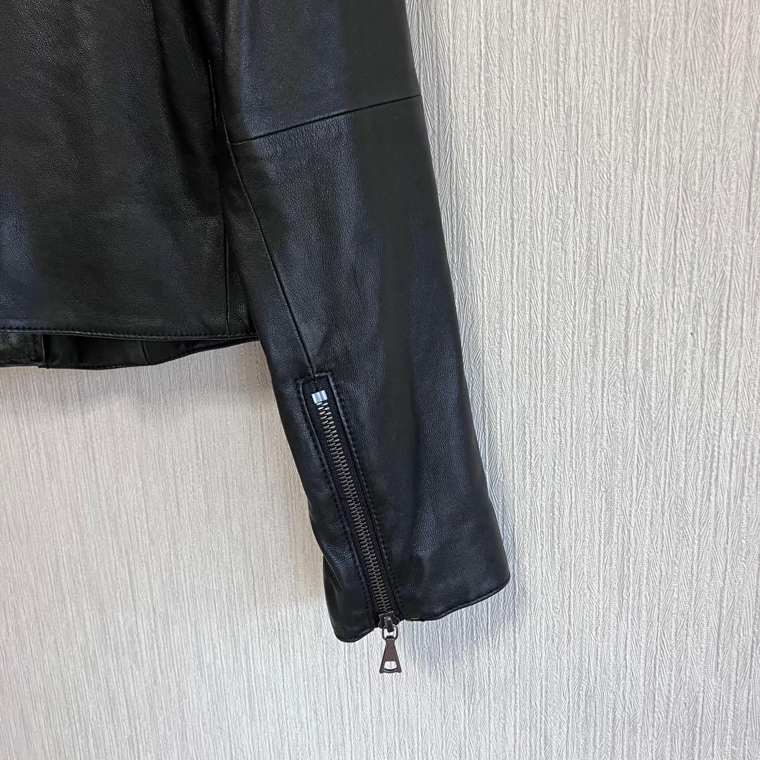 【美品】現行ロゴ　Theory ラムレザー　シングル　ライダースジャケット