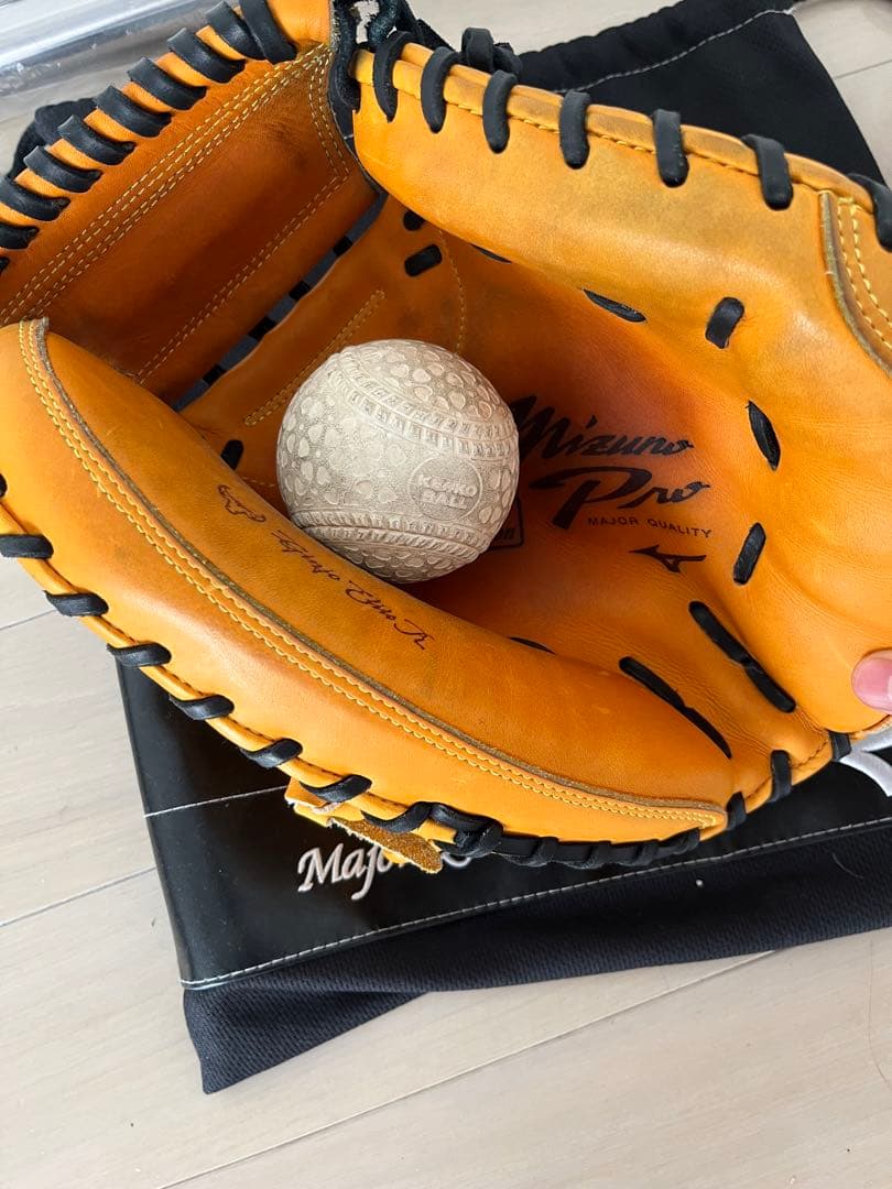 【yo_40  】Mizuno Pro 軟式グローブ オレンジ