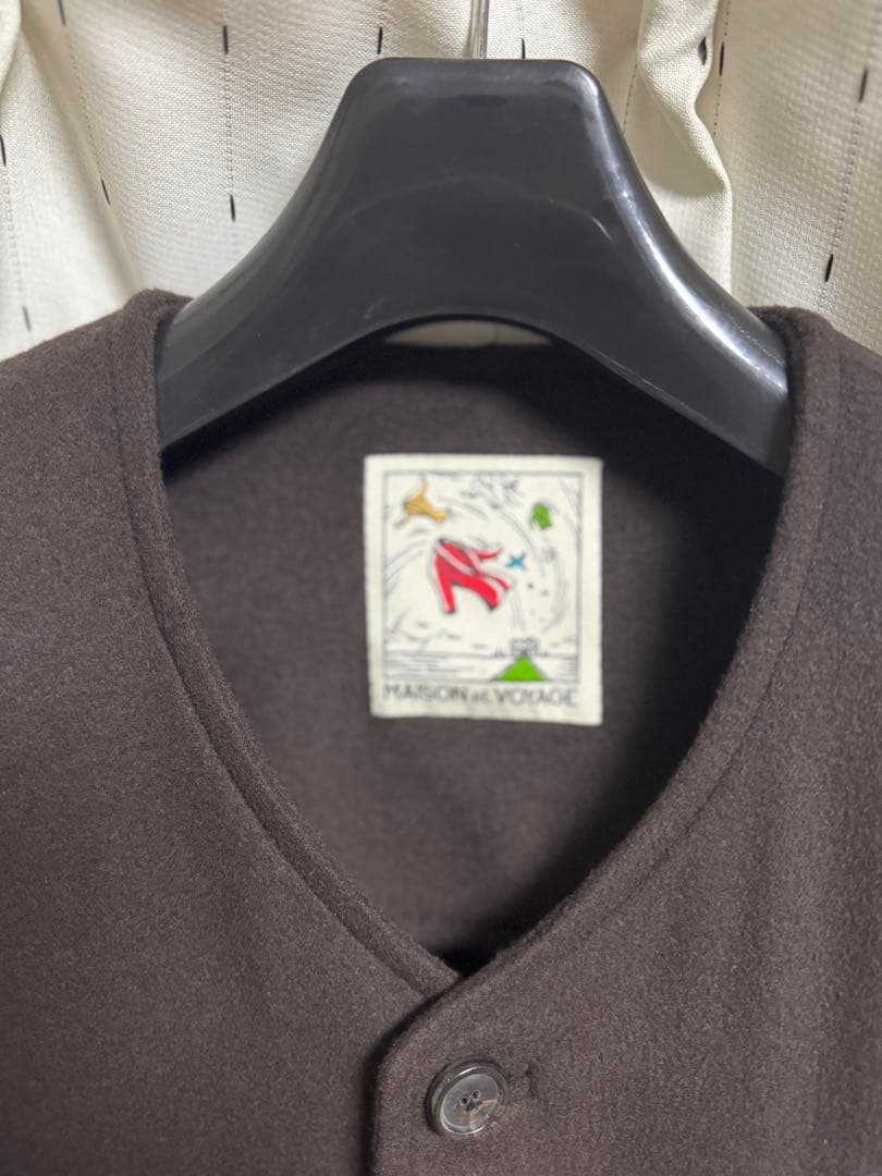 MAISON et VOYAGE カシミア ノーカラーブルゾン
