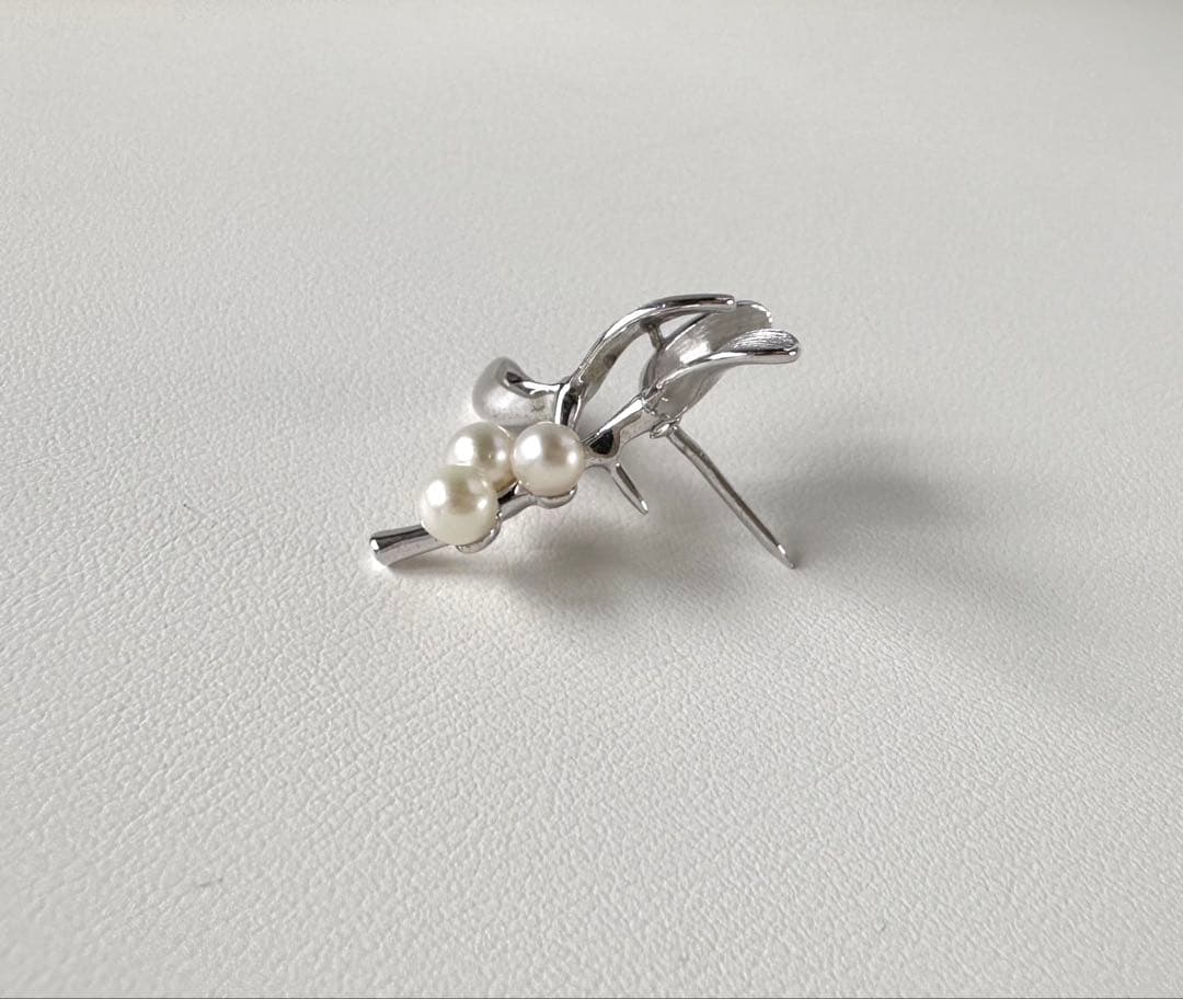 MIKIMOTO アコヤベビーパール ピンプローチ SV