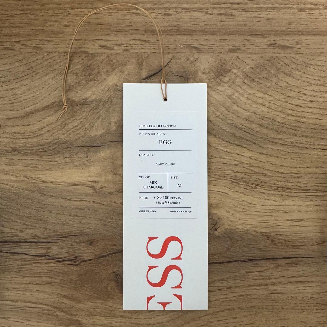 トップス NICENESS EGG MIX CHARCOAL M