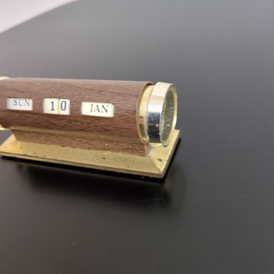 パークシャーマン 卓上デスクカレンダー ヴィンテージ 木目調 レトロ