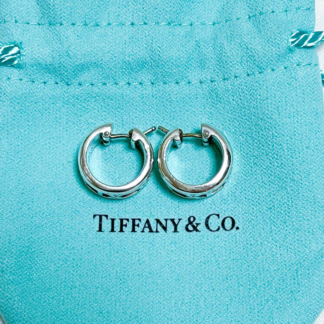 美品 ティファニー アトラス フープピアス 両耳用 シルバー925 ユニセックス