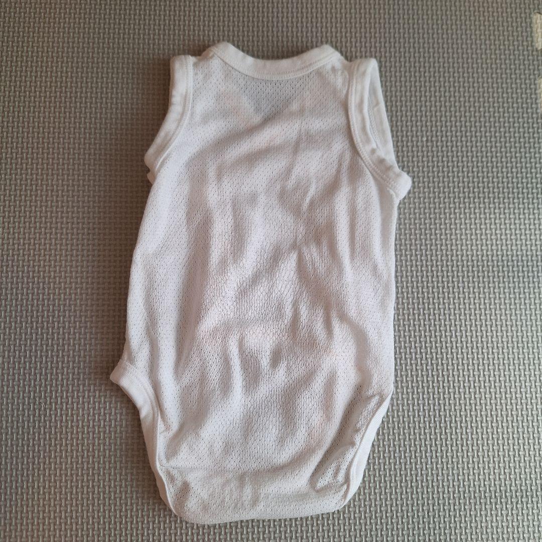 【現行品】familiar セーラー襟ロンパース60/靴下とユニクロインナー付き