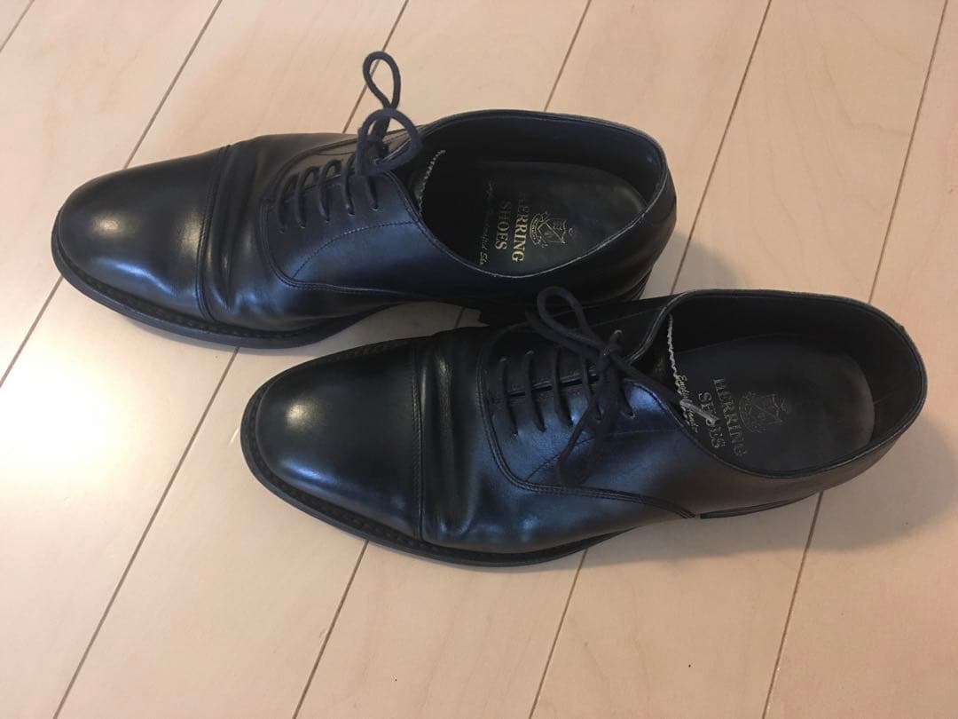 英国製紳士靴 ストレートチップ 黒 UK6.5F 25.5cm 冠婚葬祭ビジネス