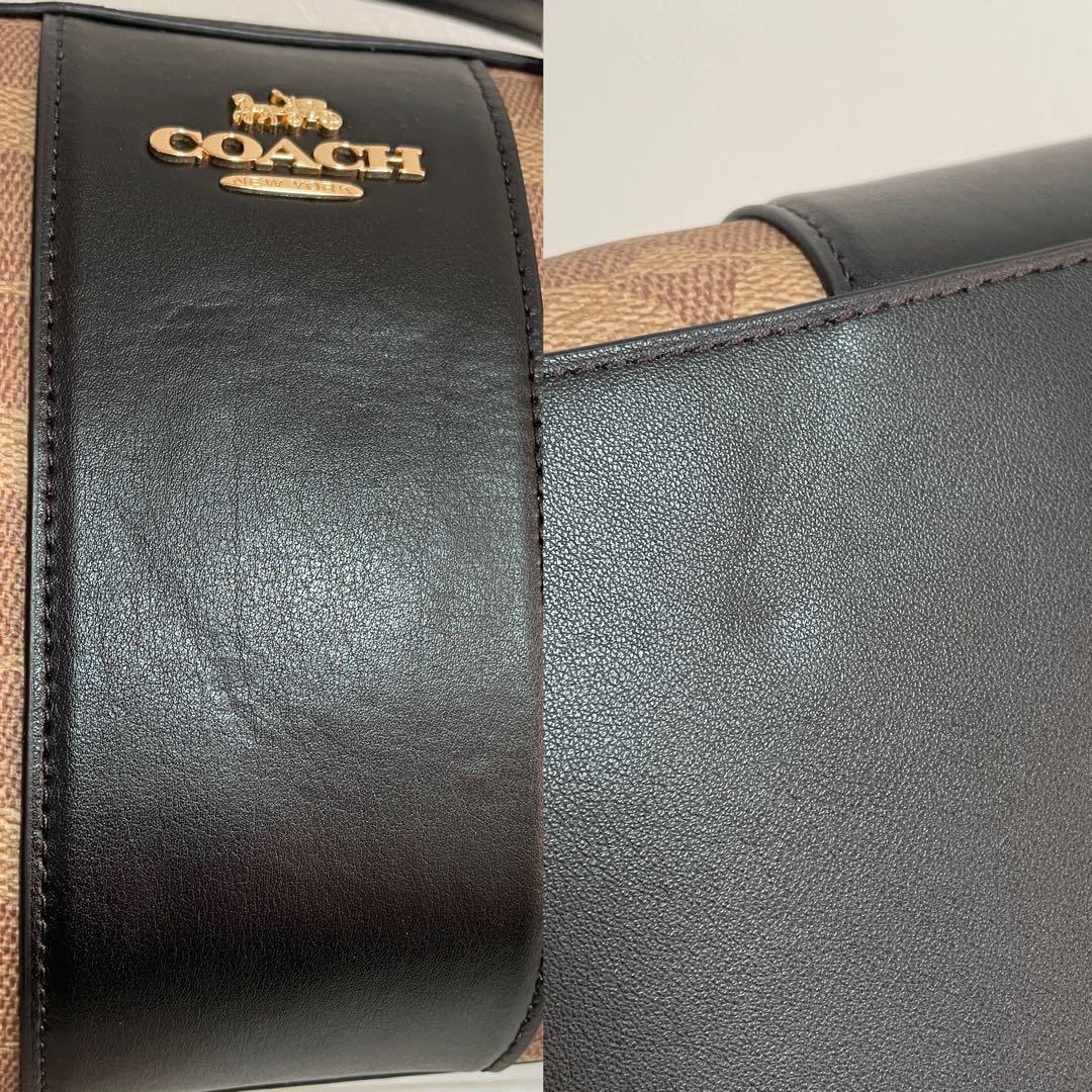 早い者勝ち！訳あり新品 COACH ハンドバッグ シグネチャー柄 2way