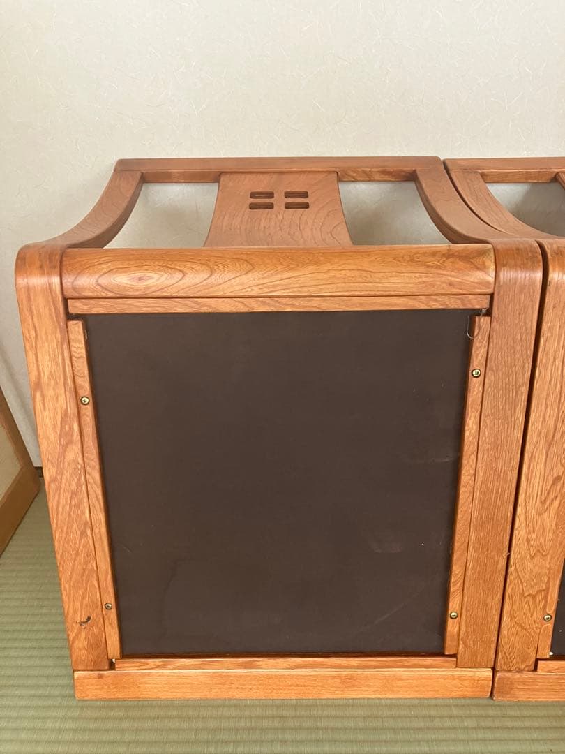 【送料込】光製作所 木製　高級　座椅子　4脚セット　和室　昭和レトロ