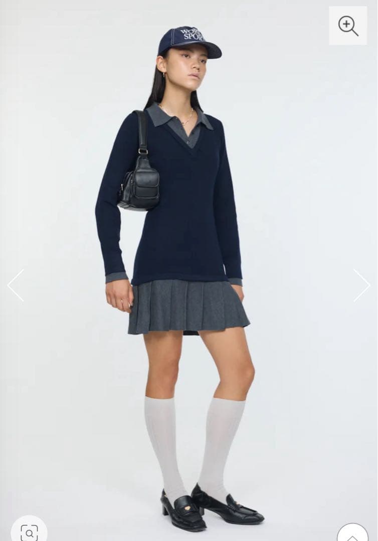 moussy LAYERED KNIT ミニドレス