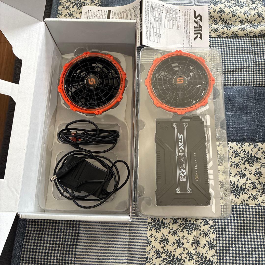 BURTLE ファン付き空調服 XL ブラック バッテリー付き