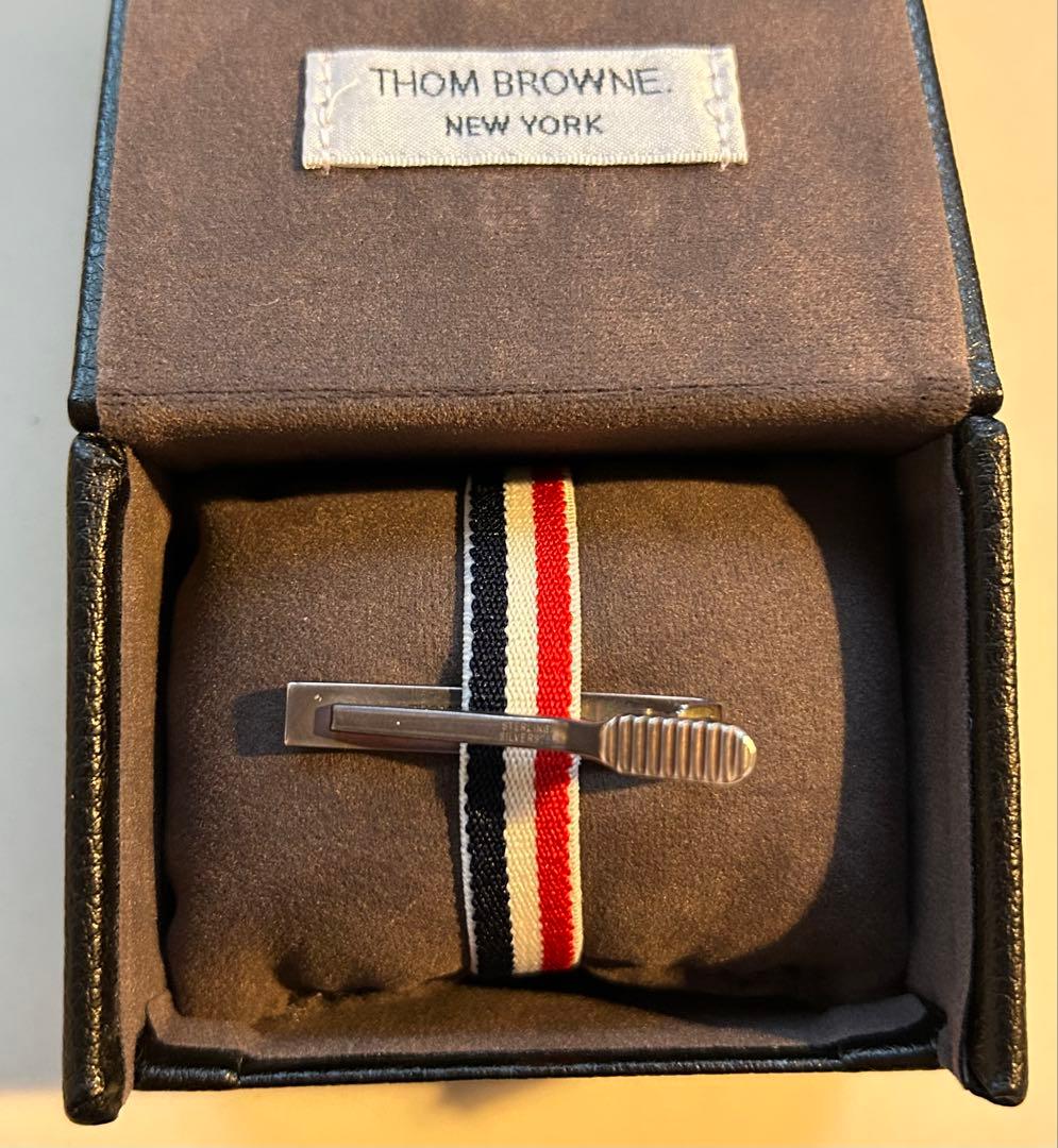 THOM BROWNE ネクタイピン シルバー トリコカラー