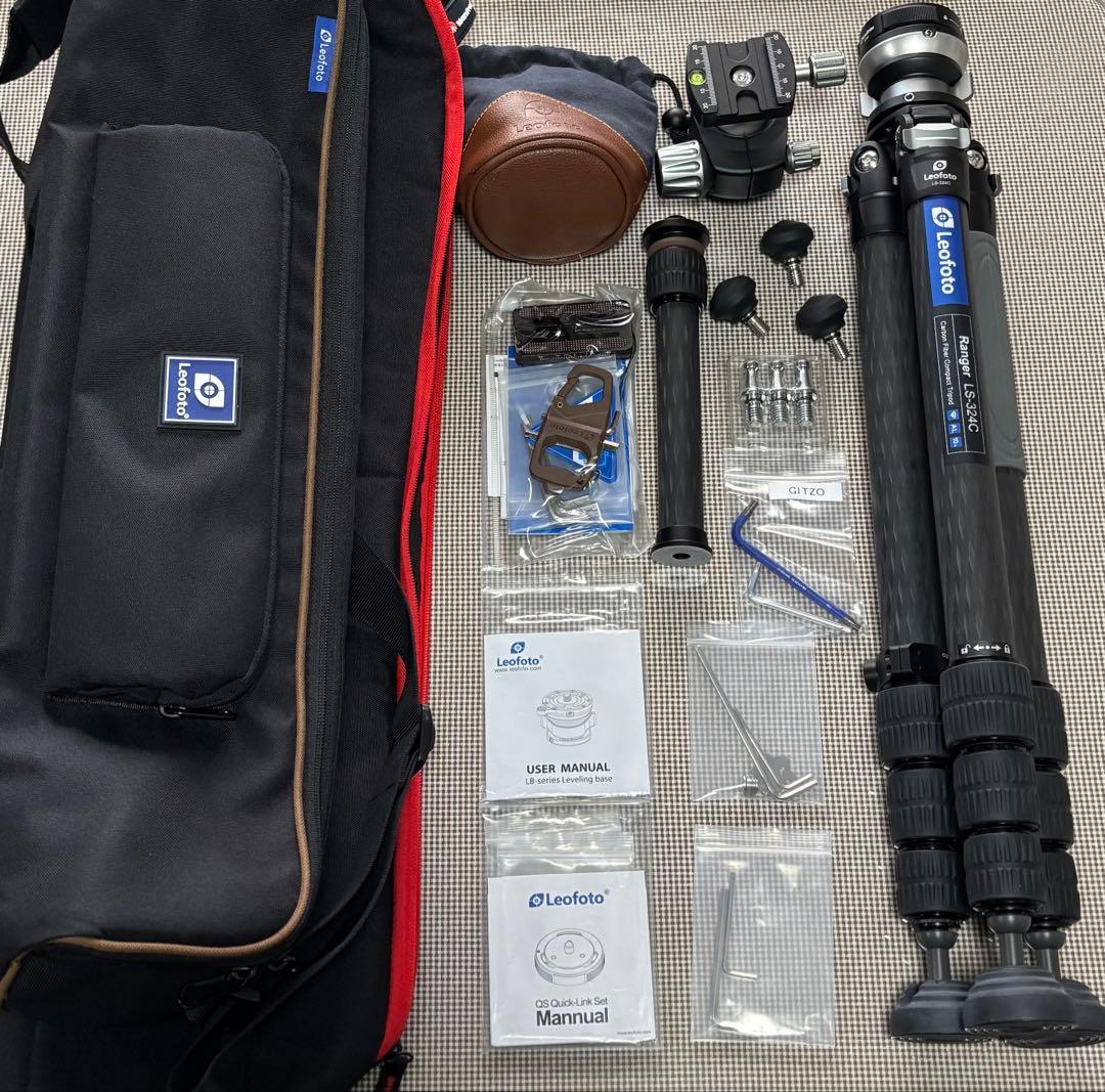 Leofoto LS-324C+LH-40+LB-65+QS-60の4点セット